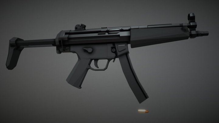 Low-Poly MP5 [remade from scratch] – Modello 3D gratuito STL