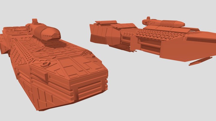 FRGT Reinforged Frigate 3D Model