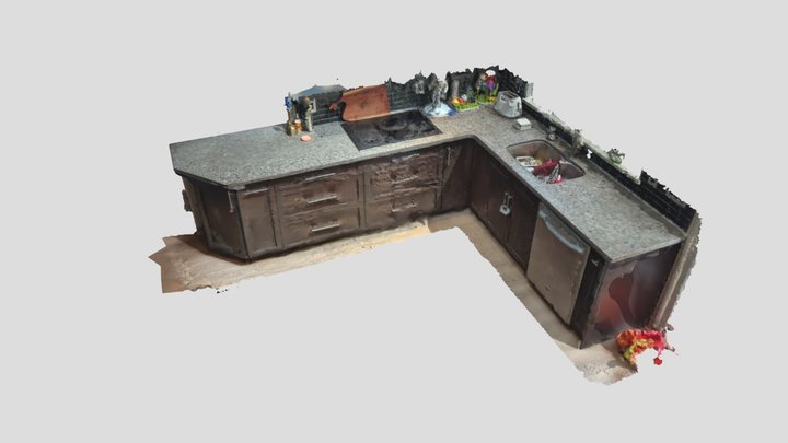kitchen counter 3D model 3D Model