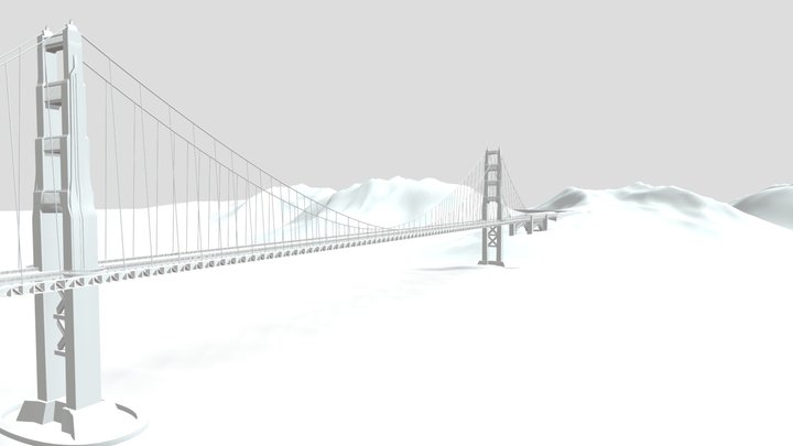 Golden Gate Bridge 3D Model 3D Model