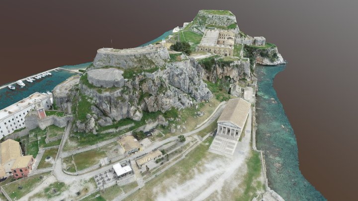 Corfu old Fortress 3D Model