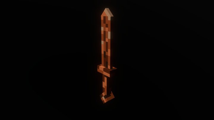 Wooden shortsword 3D Model