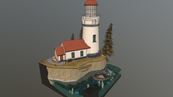 DAE Diorama - By the ocean 3D Model