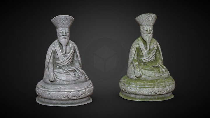 Zen Monk Figurine Stone Statues – Free 3D Model STL