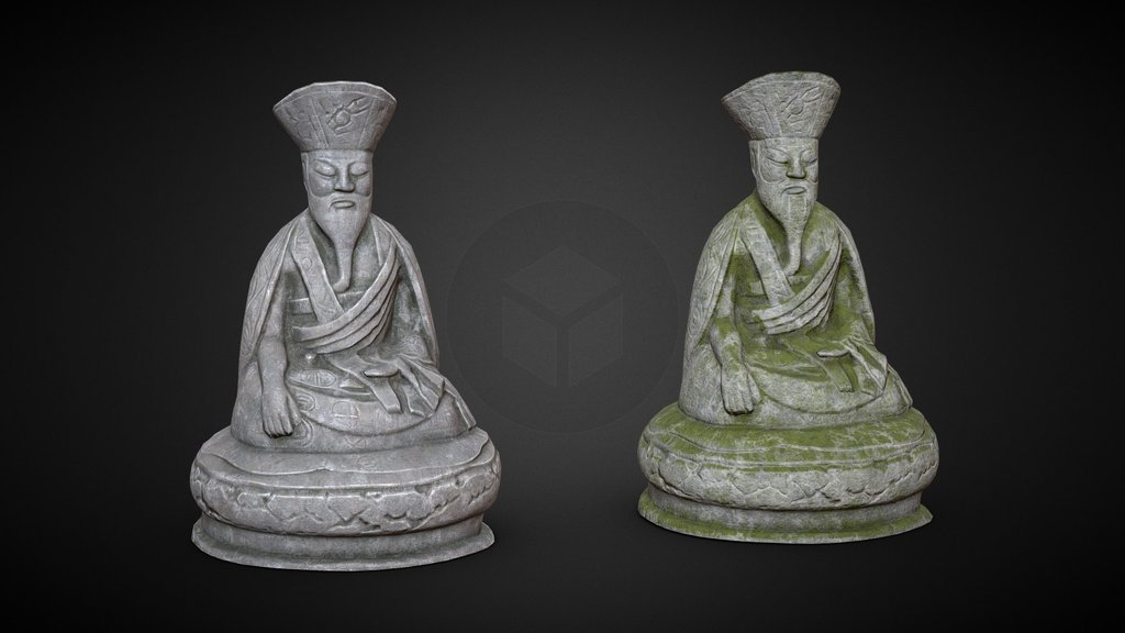 Zen Monk Figurine Stone Statues