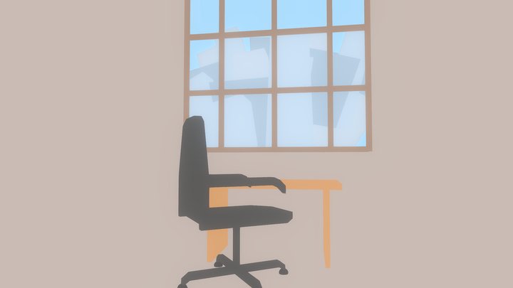 Office Desk and Chair 3D Model