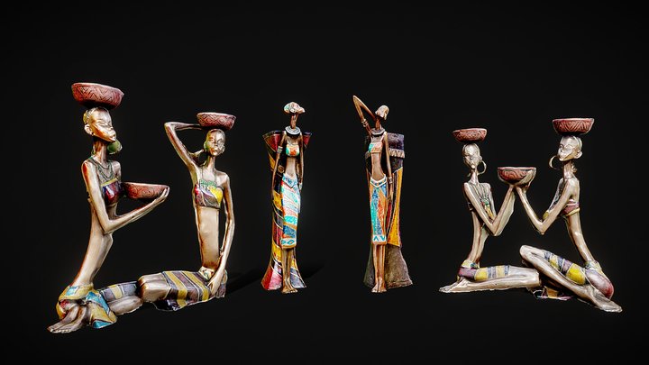 African Sculptures - 3D Scan AR 3D Model