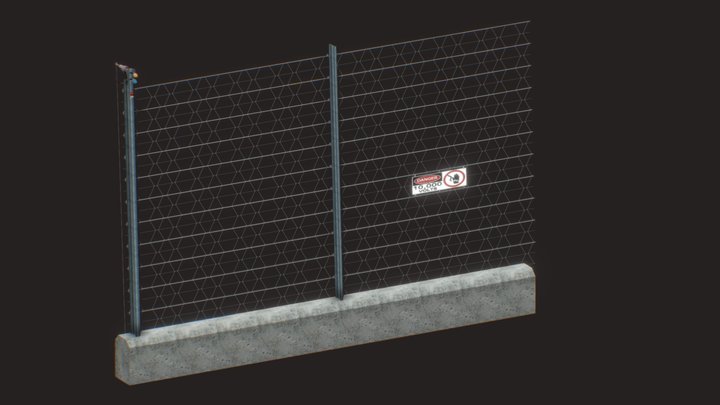 Jurassic Park - Nublar Perimeter fence 3D Model