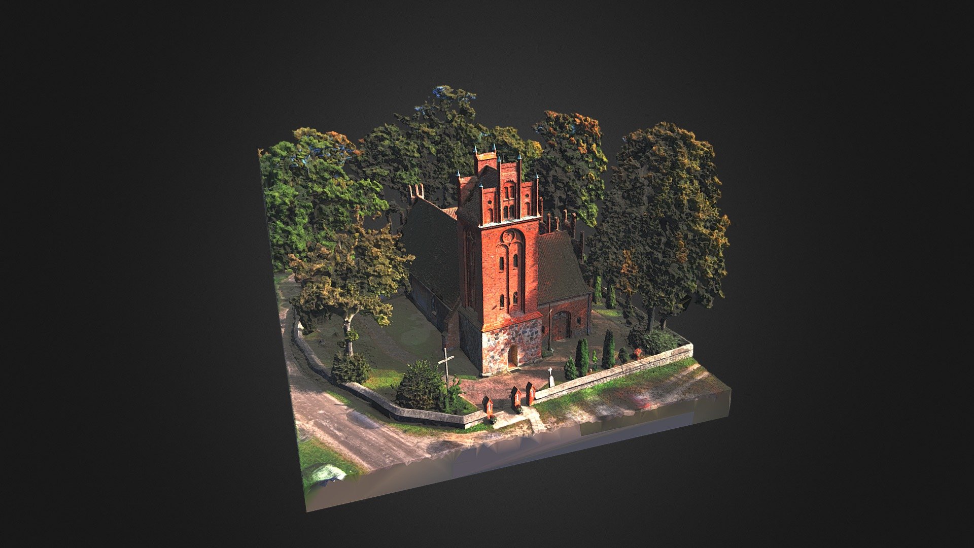 Warmia. Rogiedle, Gotycki kościół