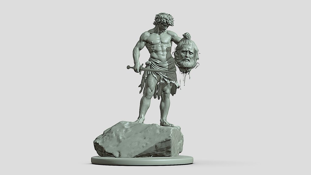 David with Goliath's severed head