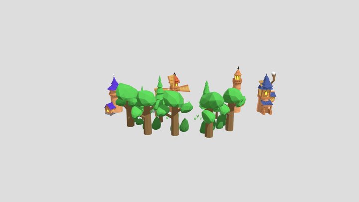 Fantasy Towers– Game-Ready Stylized Model 3D Model