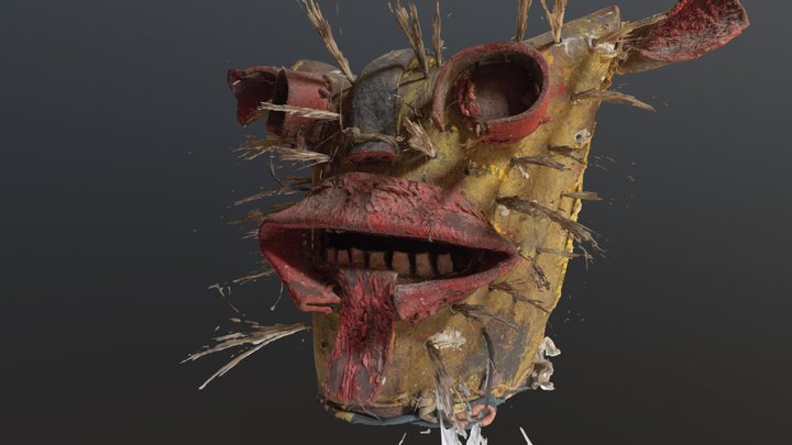 Guerrero Tiger Fight Mask 3D Model
