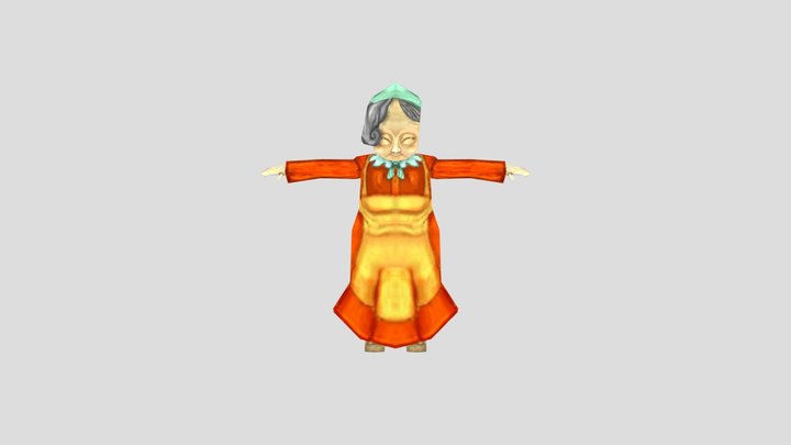 Old Village Granny 3D Model