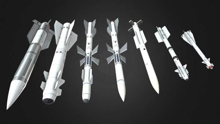 Russian Aircraft Armaments Missile Pack 3D Model