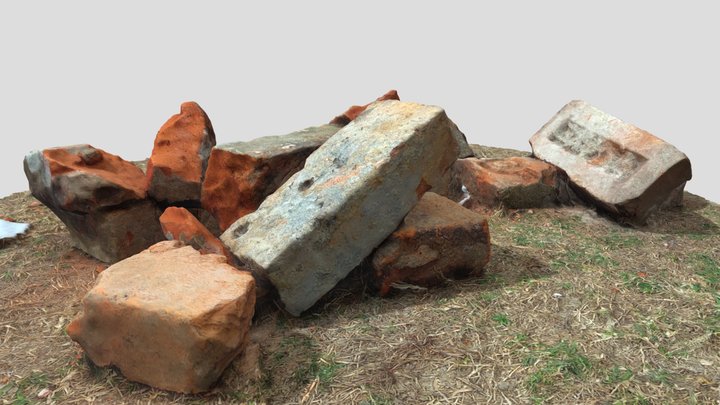 Photoscanned Bricks 3D Model