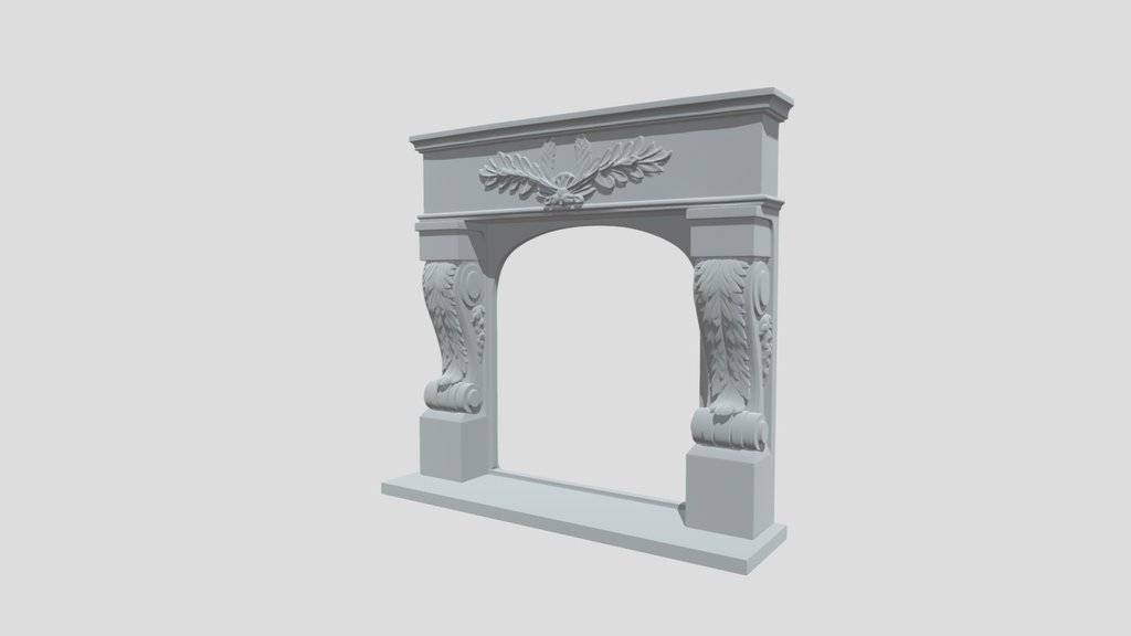 Carved Marble Fireplace