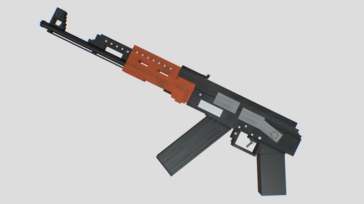 Ak47  Textured Full 3D Model
