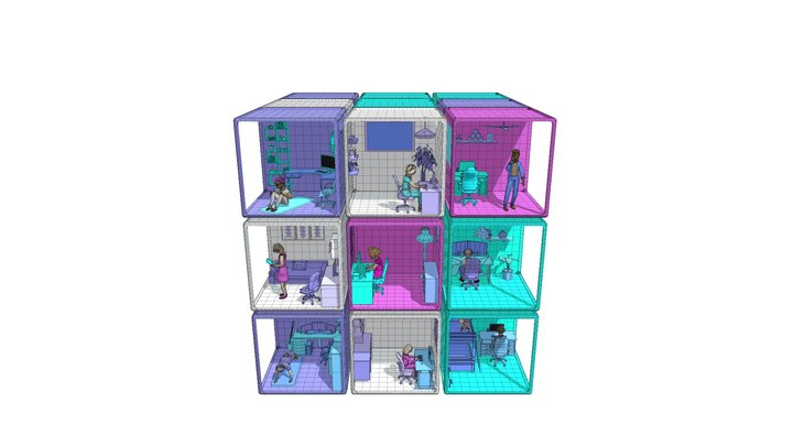 FIM Rubiks Cube Animation 3D Model