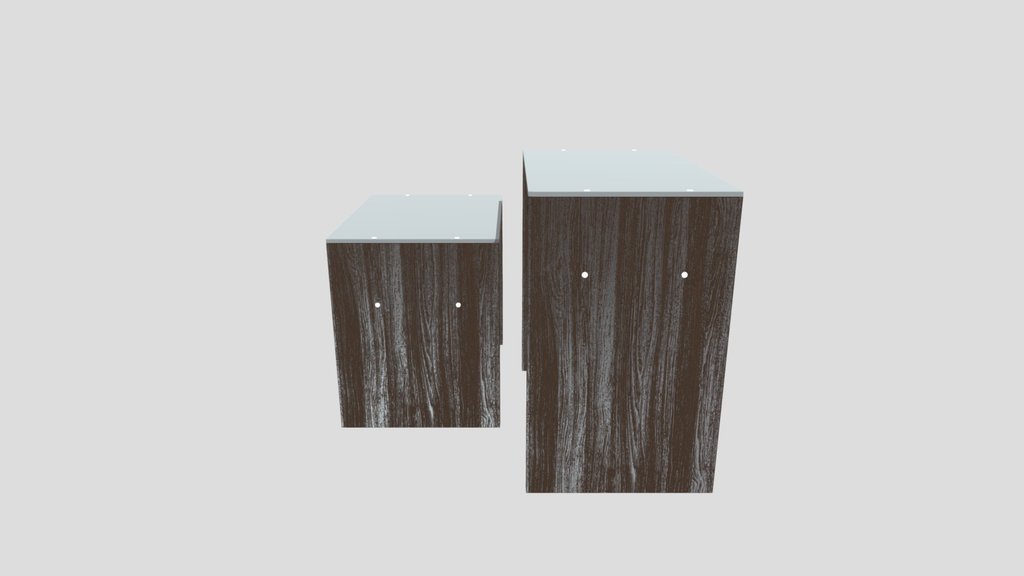 Wood Nesting Display Table Set