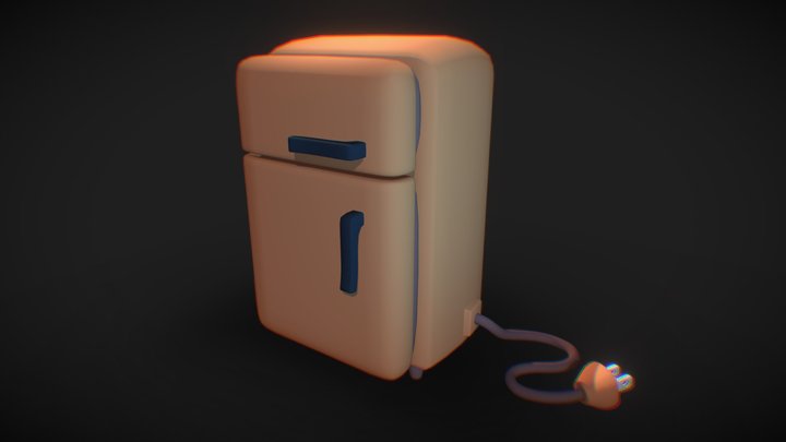 Stylized fridge 3D Model