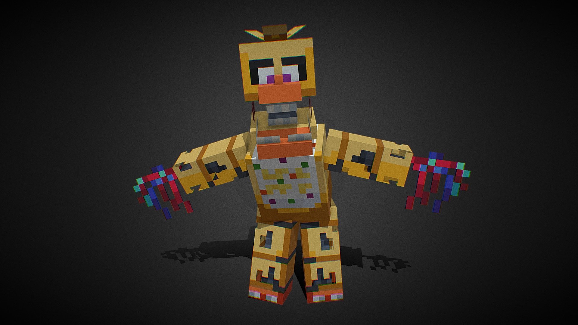 Stylized Withered Chica - Download Free 3D model by tarmacyclops  (@tarmacyclops) [c559640]