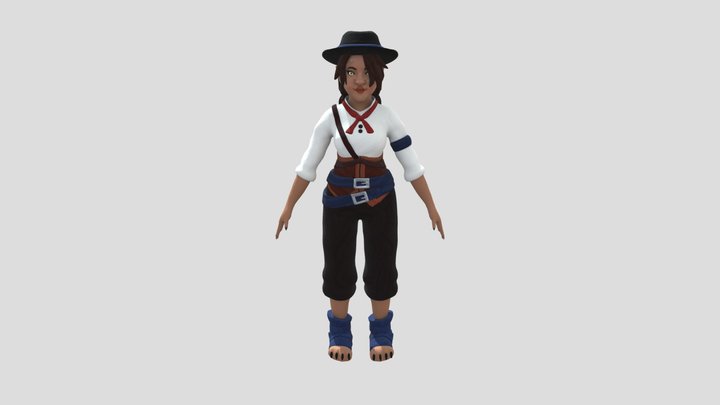werewolf cowgirl final character fall 2020 3D Model
