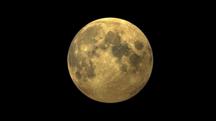 Lune et etoiles 3D Model