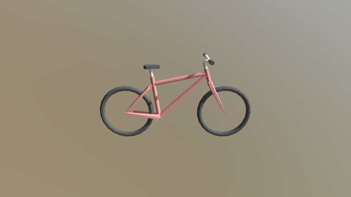 Low poly bicycle 3D Model