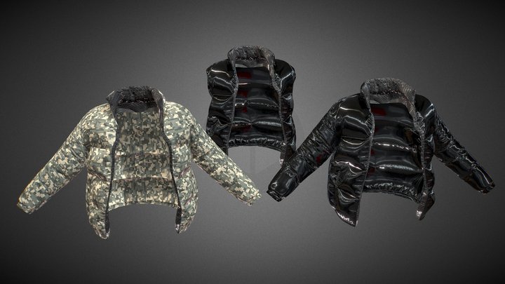 Puffy Jacket & Vest 3D Model