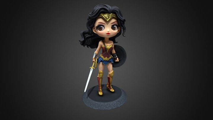 方舟智慧-Wonder Woman Qposket 3D Model