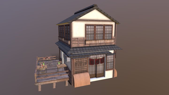 Building 3: Ramen Restaurant 3D Model