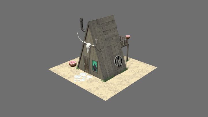 Pot Farm : Wooden House 3D Model