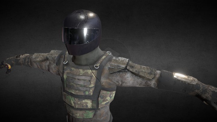Post Apocalyptic Guy 3D Model
