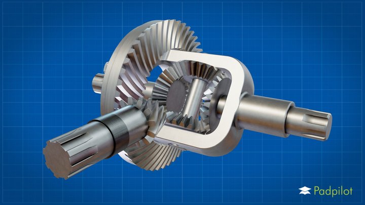 Differential Gears Animation 3D Model
