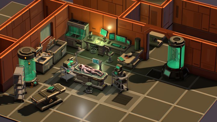 Laboratory 2 – Retro Sci-Fi Alien Lab 3D Model