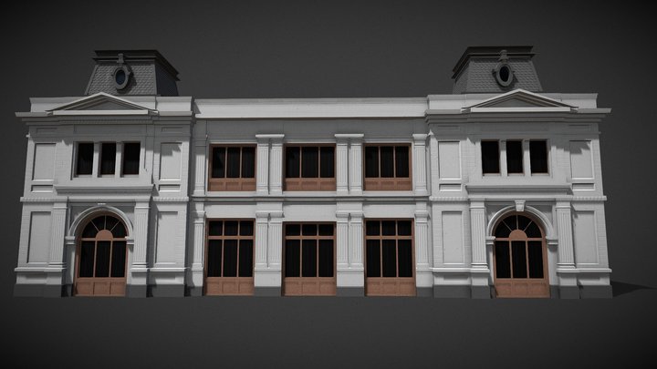 House "Lux" (Cinema "Znamya") (work in progress) 3D Model