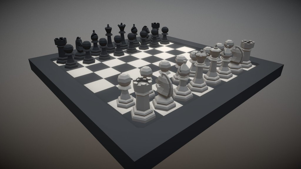 Low Poly Chess Set