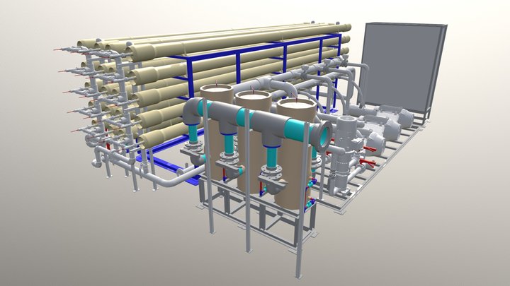 900 m3/d SWRO 3D Model