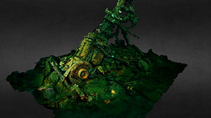 Semi diesel engine 3D Model