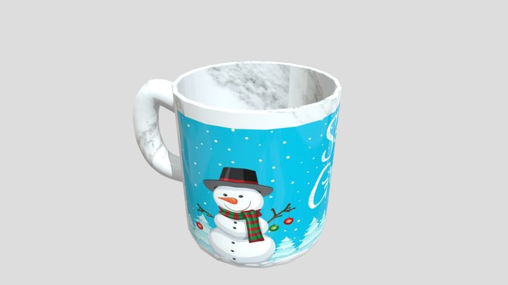 Season's greetings coffee mug 3D Model
