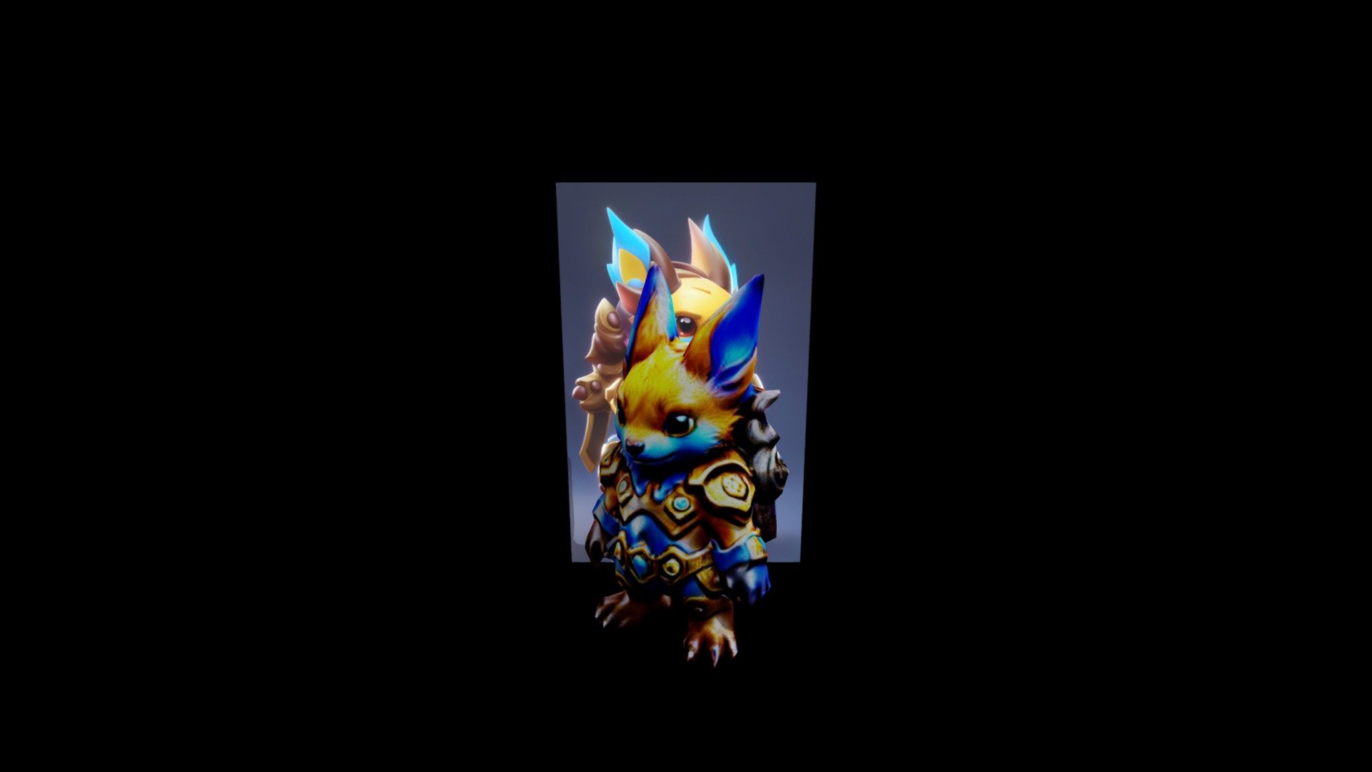 cartoon figurine of a character wearing a blue - Download Free 3D model ...