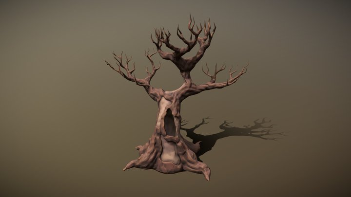 Stylized Dead Tree 3D Model