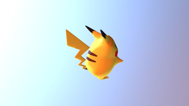 Old School Pikachu 3D Model