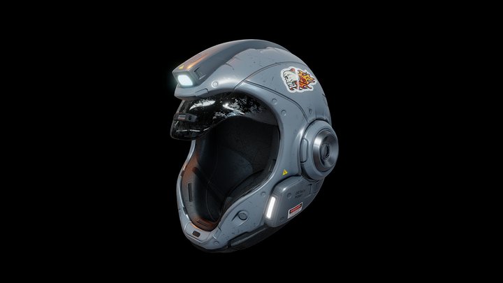 Sci-Fi Space Helmet 3D Model