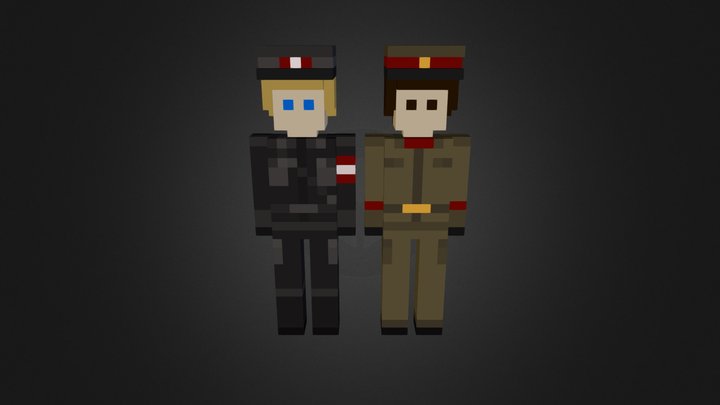 Nazi & Soviet Officer Player Test 3D Model