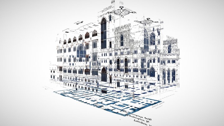 The John Rylands Library - Blueprint Model 3D Model
