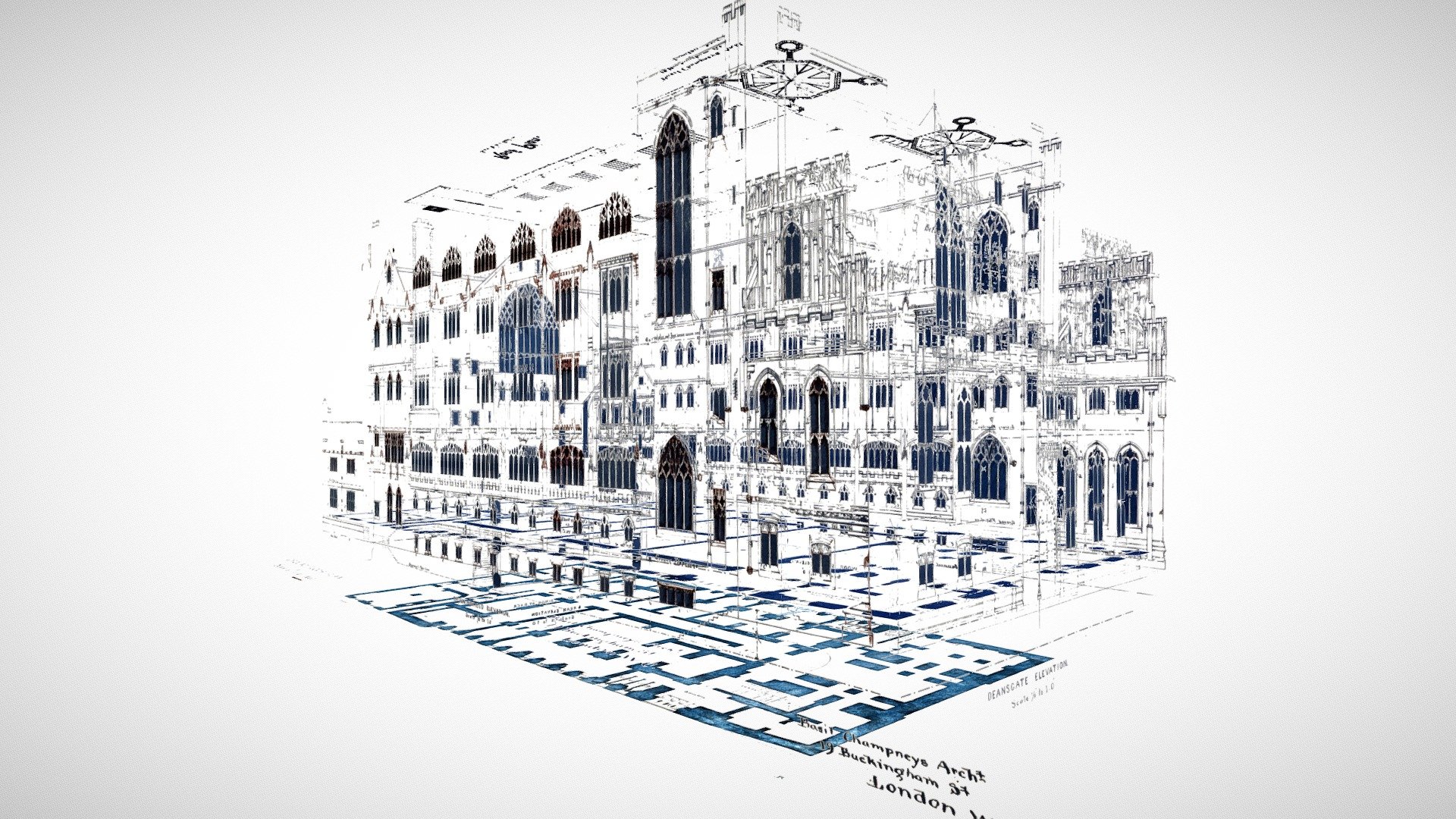 The John Rylands Library - Blueprint Model — Sketchfab embed 3D viewer