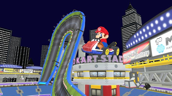 Mario Kart 8 - Mario Kart Stadium – Modello 3D gratuito STL