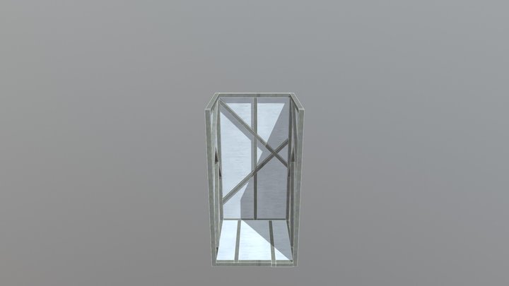 Bûcher en métal 3D Model