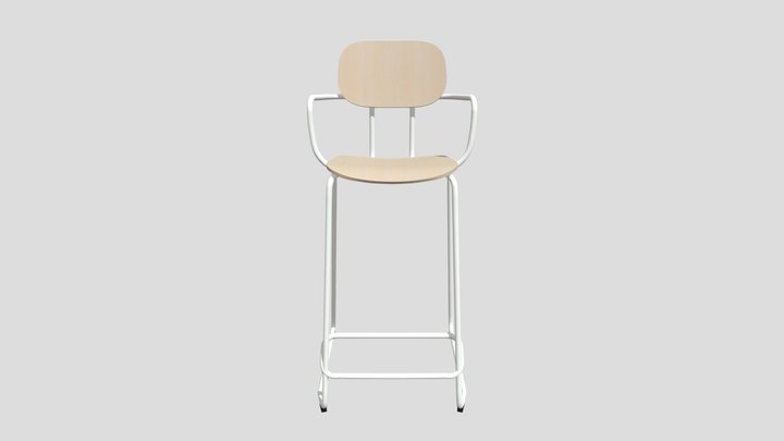 TABOURET HAUT - NEW SCHOOL 3D Model